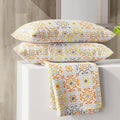 Layers Zen Cotton Blend Double Bedsheet Set 1 Double Cotton Bedsheet & 2 Pillow Covers 225 CVC Orange