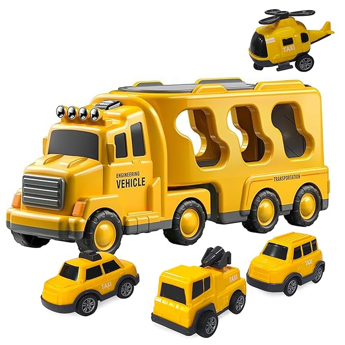 Kidology Boy Toys for 3-5 Year Old Toddlers Truck Sets Multicolor