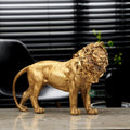 Indicast Resin 7" Inch Animal Lion Sculpture Statue Handcrafted Decorative Showpiece Idol