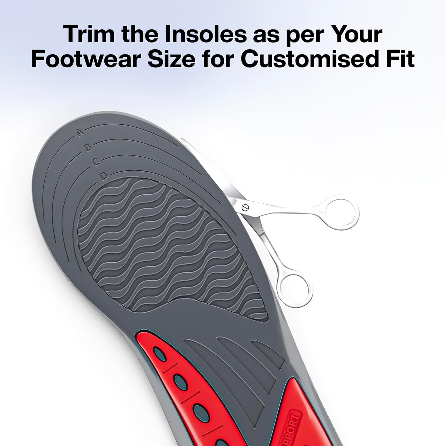 FOVERA Gel Insole for Shoes Female | Dual Gel Technology for All Day Comfort | Trimmable Sole for Walking, Running, Sports, Formal and Safety Shoes (Female, Pack of 1 Pair)