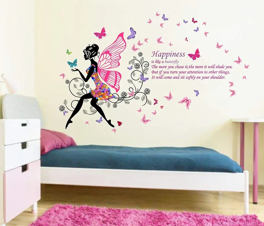 Decal O Decal Vinyl Motivational Quotes Wall Stickers Happiness is Like a Butterfly Quotes Happiness is Like a Butterfly Quotes