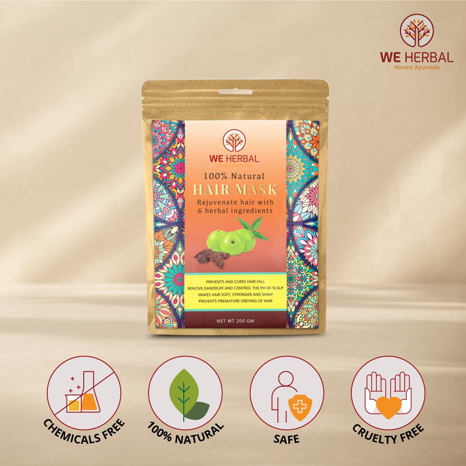 WE HERBAL Hair Mask 200g, Natural Hair Care, Deep Conditioning & Nourishing, Suitable for All Hair Types
