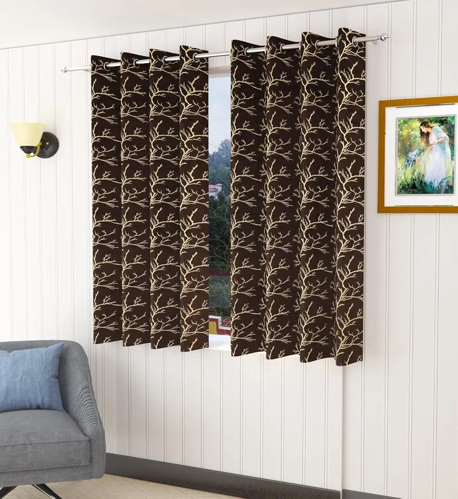 Homefab India Velvet Curtain Room Darkening Window 5 feet