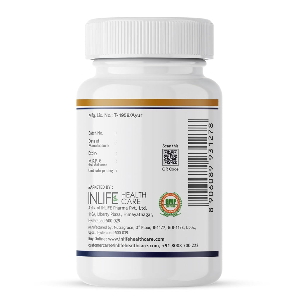 INLIFE Fish Oil Omega 3 Capsule 1000mg | Double Strength | Supplement for Heart, Brain and Joint Health for Men Women | EPA:DHA - 360:240-60 Liquid Filled Capsules