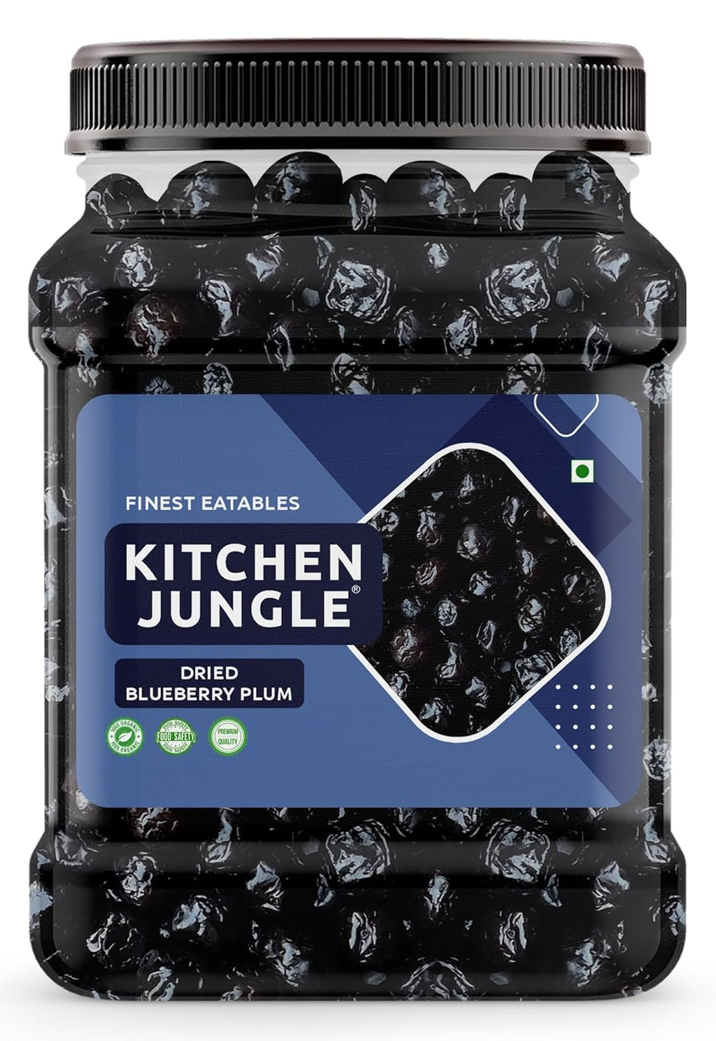 Kitchen Jungle Fresh Dried Blueberry 250 GM | Sweet and Delicious | Healthy Snack, Rich in Calcium, Vitamin K, Boost Immunity