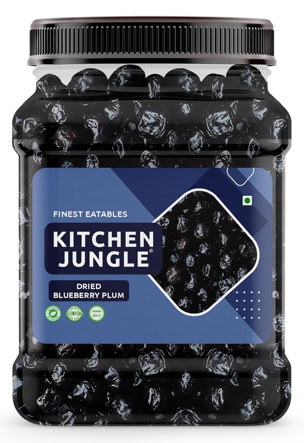 Kitchen Jungle Fresh Dried Blueberry 250 GM | Sweet and Delicious | Healthy Snack, Rich in Calcium, Vitamin K, Boost Immunity