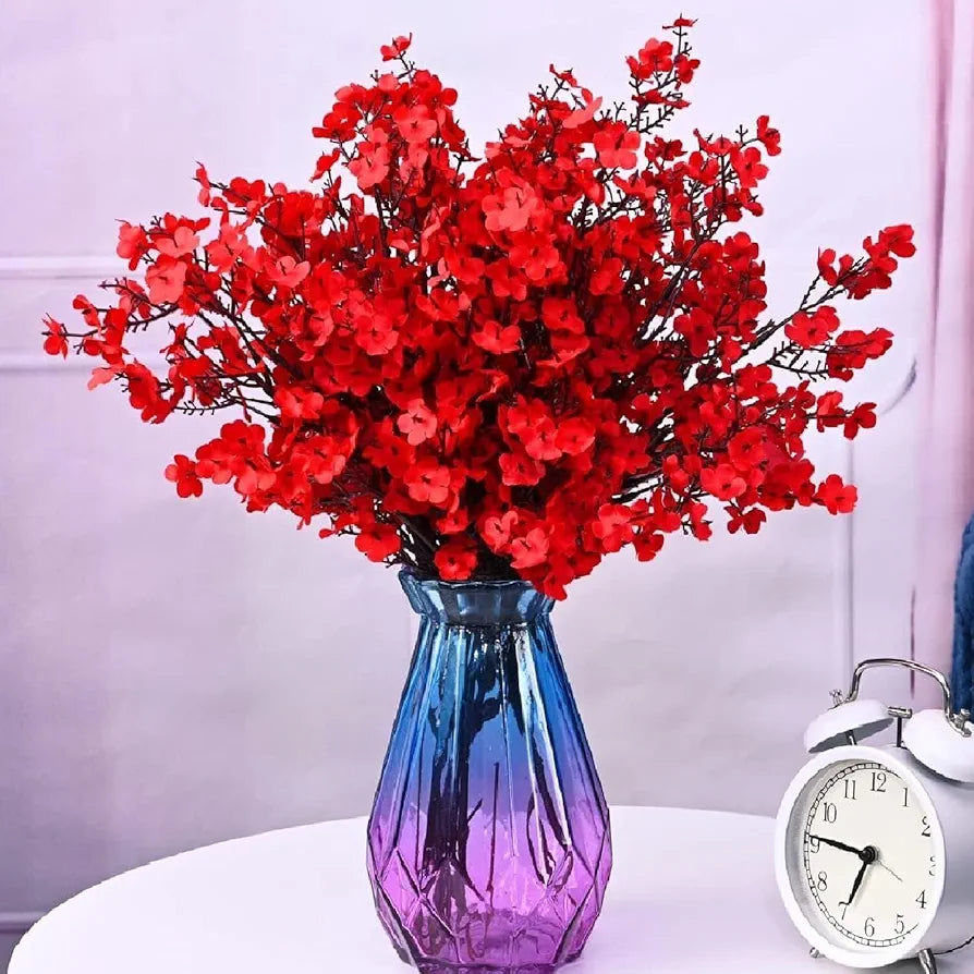 Artificial Baby Breath Gypsophila Flowers Bunches for Vase Pot Silk Pack of 5