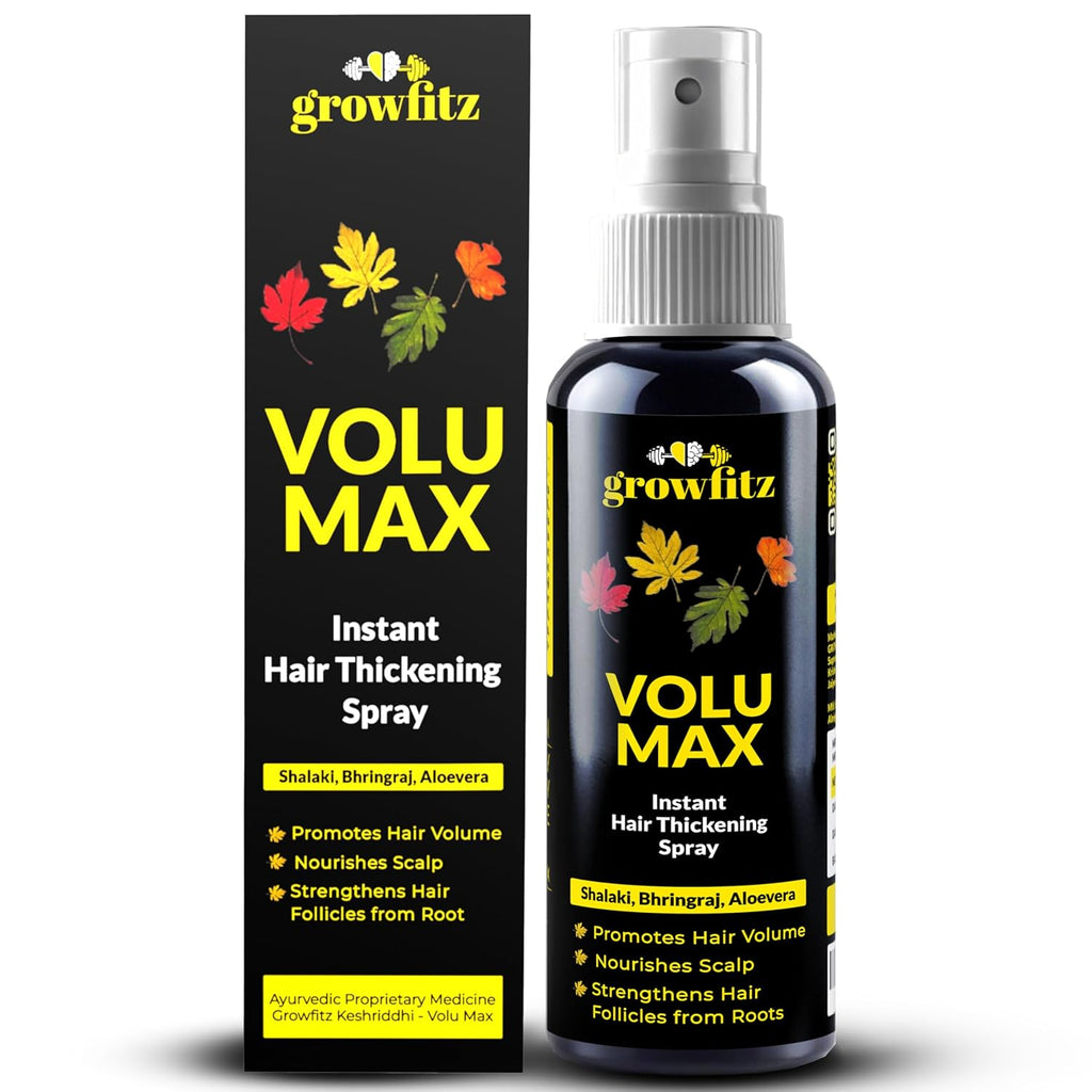 Growfitz Ayurvedic Hair Serum Spray 100 ml | Hair Protection Spray for Women & Men | 4% Anagain, 2% Baicapil, Biotin & Rice water | Shine, Smoothness & Hair Fall Protection (Pack of 1)