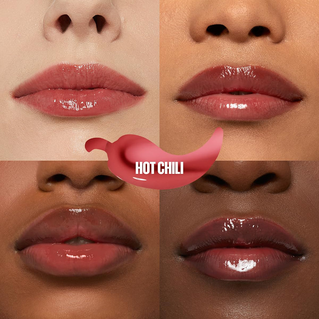 Maybelline New York Lifter Plump, Plumping Lip Gloss, Hot Chili | 30% Instantly Plumper Look