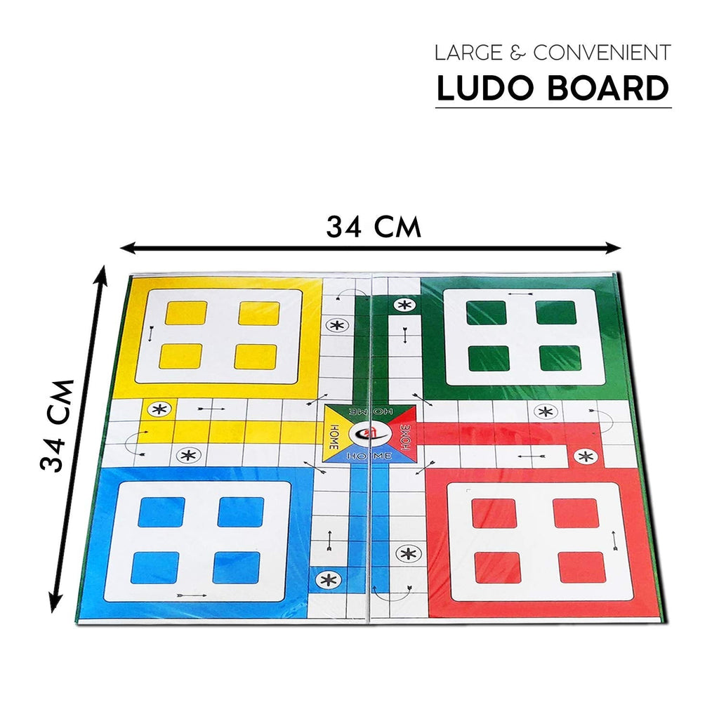 Kids Mandi Ludo and Snake and Ladder Deluxe Board Game Big Size 13 Inch Play Board