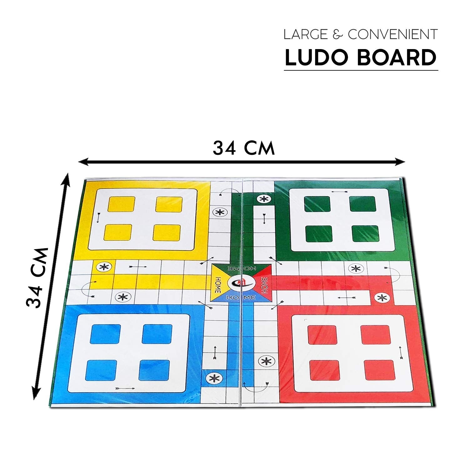Kids Mandi Ludo and Snake and Ladder Deluxe Board Game Big Size 13 Inch Play Board