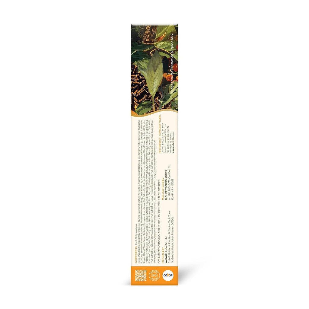 Wellwith(Ayuzera) DentoWin(100g, Pack of 1) Herbal Gum Care Toothpaste with Himalayan Sea Buckthorn Berry, Tulsi & Neem, Teeth Whitening - Natural Formula, No Fluoride