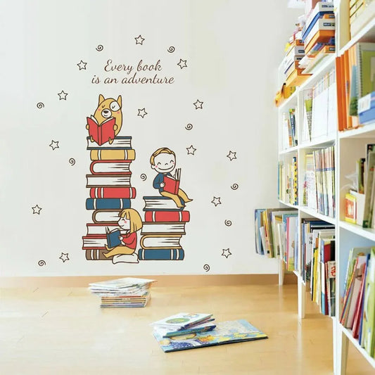 Rawpockets Study Room Every Book is an Adventure Quote Self Adhesive Wall Sticker