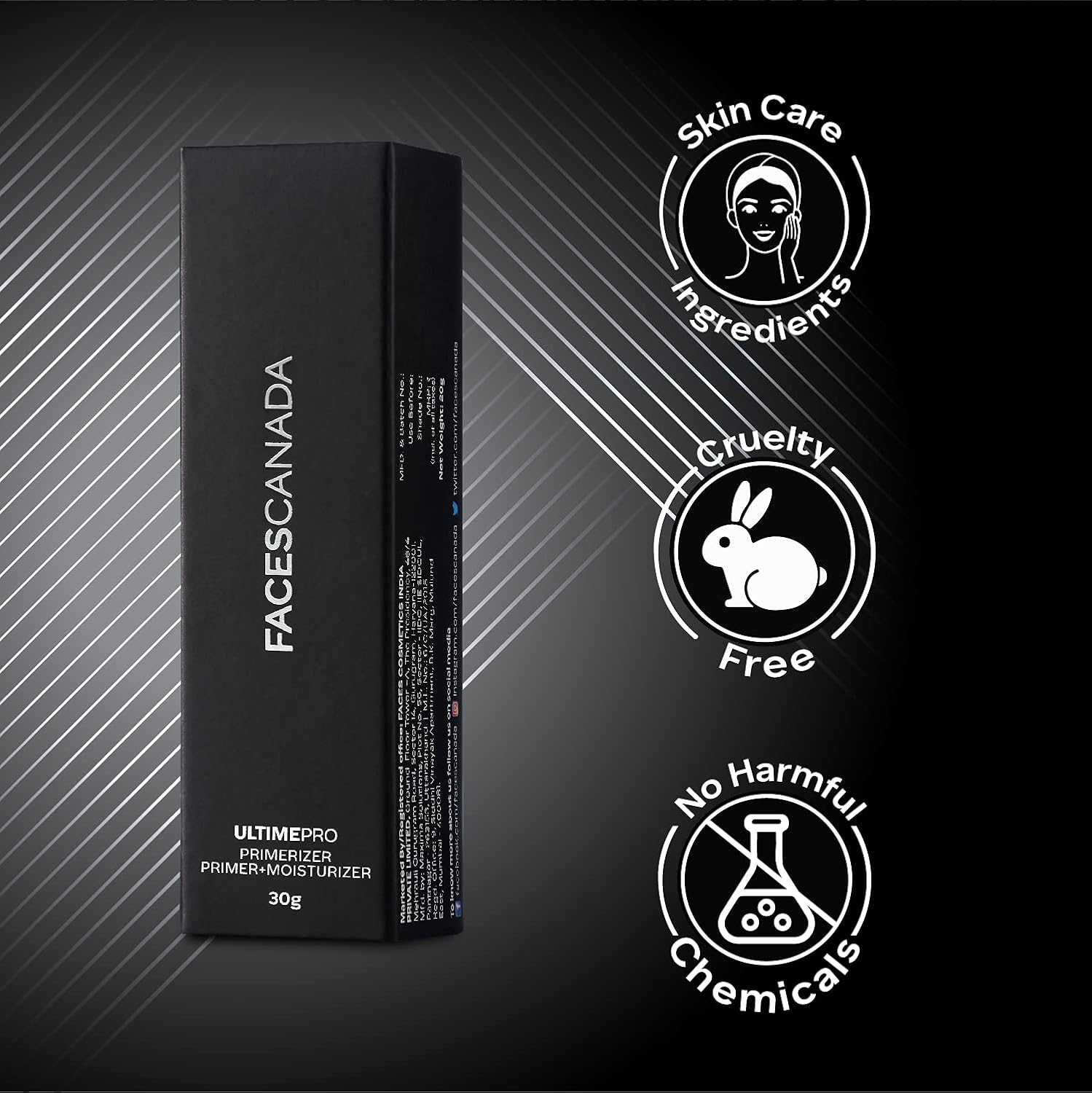 FACES CANADA Ultime Pro Primerizer Primer + Moisturizer, 30 g | Skin Perfecting & Hydrating Face Primer | Flawless Look | Minimizes Pores & Fine Lines | Shea Butter, Vitamin E, Antioxidants Enriched