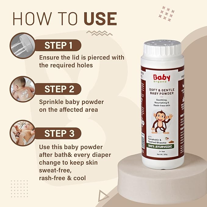 Babyorgano Soft & Gentle Baby Powder - 100 ml