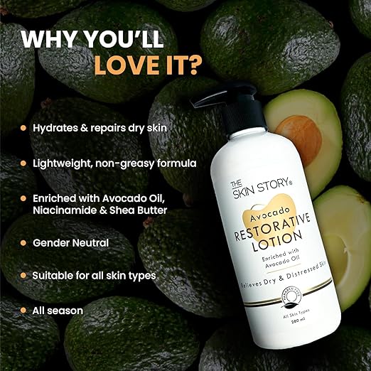 The Skin Story Avocado Restorative Body Lotion for Dry Skin - 280 ml