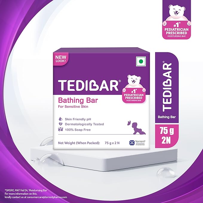 Torrent pharma Tedibar Baby Bathing Bar, Spoo Baby Shampoo And B4 Nappi Cream Diaper Rash Cream Combo