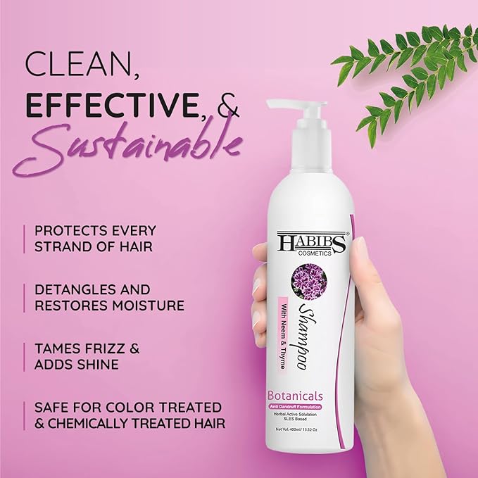 Habibs Cosmetics Professional Anti-Dandruff Shampoo With Neem Tulsi & Thyme
