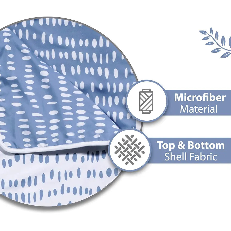 Divine Casa 120 GSM Microfiber Single Kids Dohar Soft & Lightweight Throw Blanket Rain Dash Pattern Colour Rainy Blue