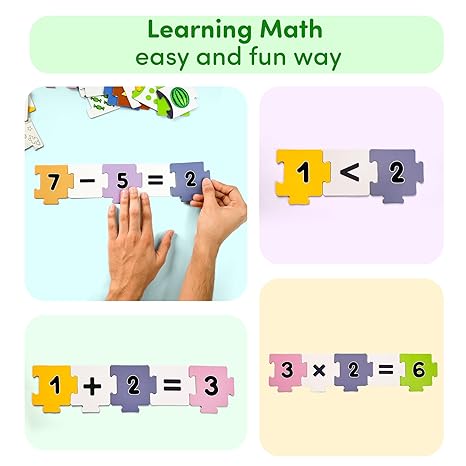 Mittimate Number & Shape Jigsaw Puzzle Game for Kids Age 2 to 4 Old  54 Pieces Educational Puzzle Toy