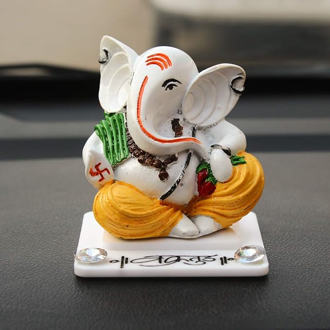 Ecraftindia Decorative Lord Ganesha Showpiece for Car Dashboard