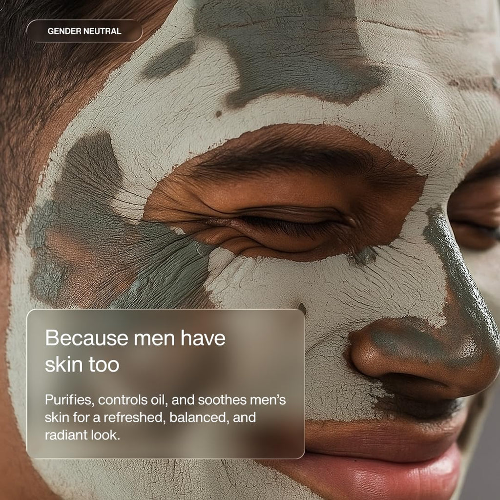 Personal Touch Facebath Jeju Volcanic Clay Mask with Colloidal Oatmeal & Glycolic Acid for Gentle Exfoliation, Skin Detox & Acne Prevention | Oily, Normal & Combination Skin | 75g