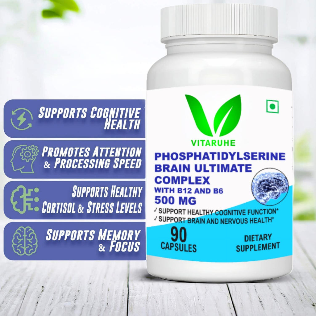 VitaruheÂ® Phosphatidylserine Brain Ultimate Complex 500 Mg Per Serving 90 Vegetarian Caps (Verified For Active Components)