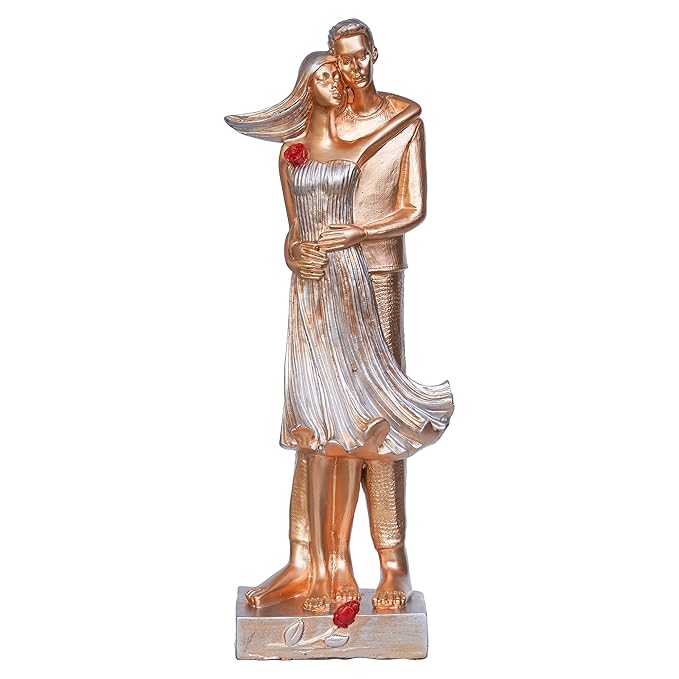 Ecraftindia Romantic Hugging Couple Statue Human Figurines Decorative Showpiece
