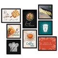 Kotart Paper Food is Favourite Photo Frames For Kitchen And Restaurant Set Of 8 - Design012