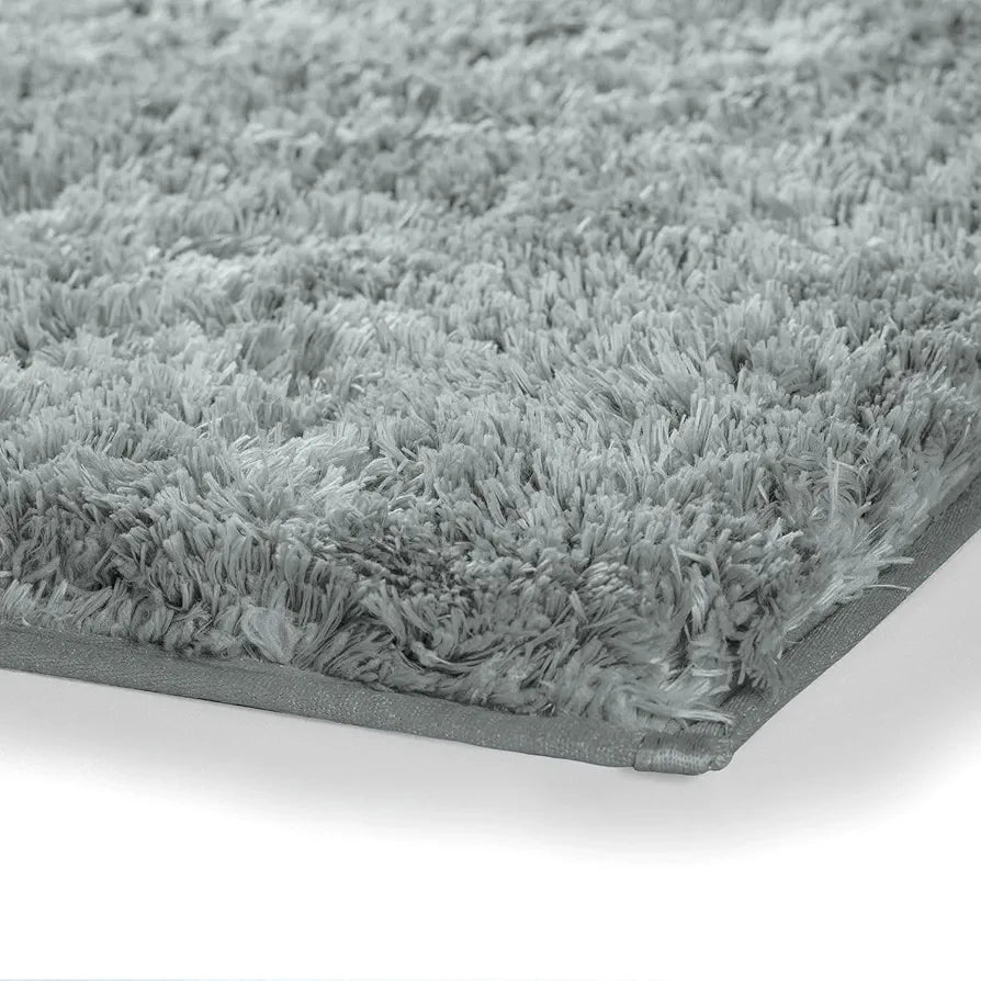 Luxe Home International Bath Mat Super Soft Non Slip Vegas Mats for Bathroom Colour Silver