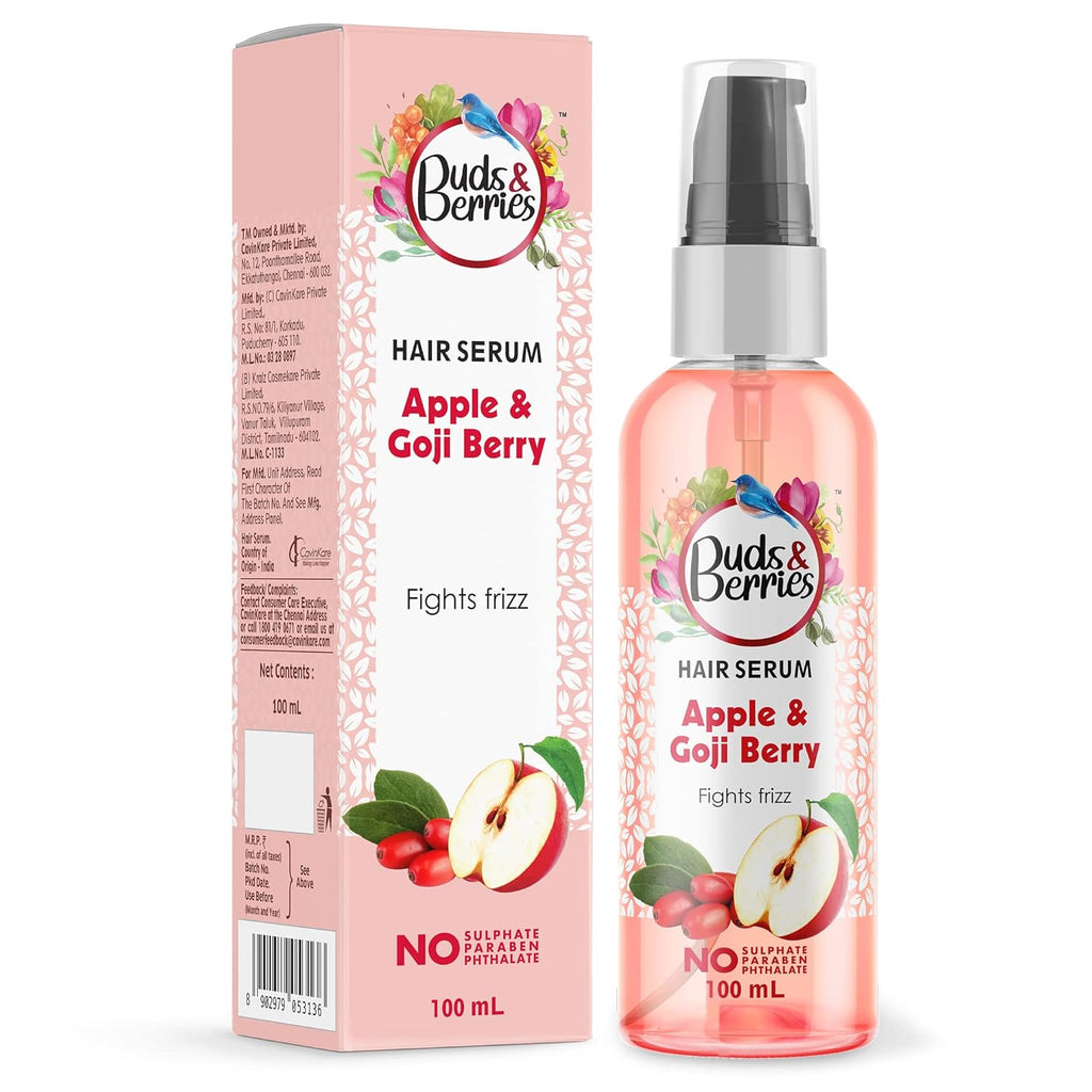 Buds & Berries Apple and Goji Berry Frizz Control Hair Serum - 100 ml