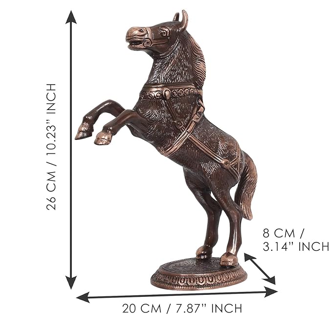 Ecraftindia Decorative Jumping Horse Antique Showpiece