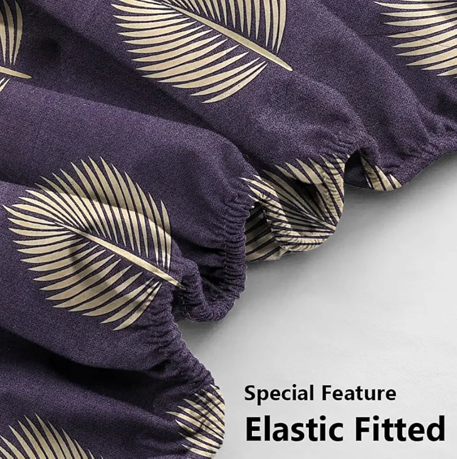 Homekart Premium Microfiber Elastic Fitted Bedsheets with 2 King Size Pillow Covers Double Bed 180 TC Supersoft Violet