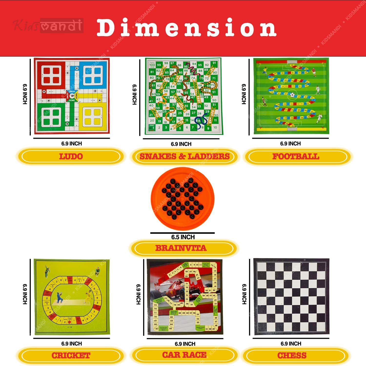 Kids Mandi Ultimate 7-in-1 Family Board Game Set