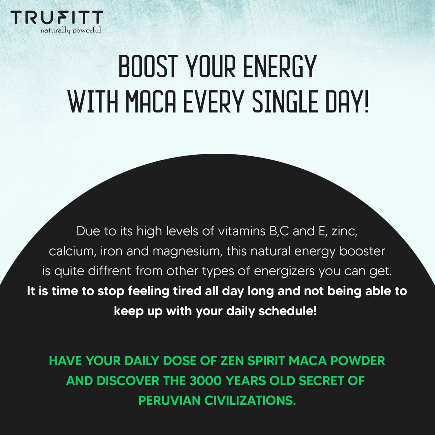 Trufitt Peruvian Yellow Maca Root Powder, Organic Herbal Supplement | Improves Energy And Stamina | Good For Men And Women - 100 GMS