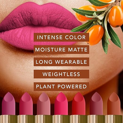 Daughter Earth Gypsy Rose 100% Vegan Natural Lipstick, Highly Pigmented Lightweight Lip Color - 4 Gms