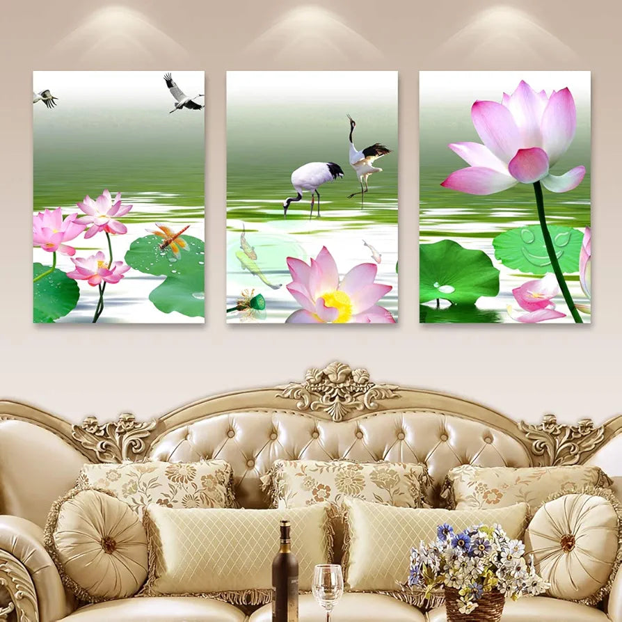 Rangoli MDF 3 Pcs Wall Poster 12x18 Inch Decorative Wall Art P-4 Design-10