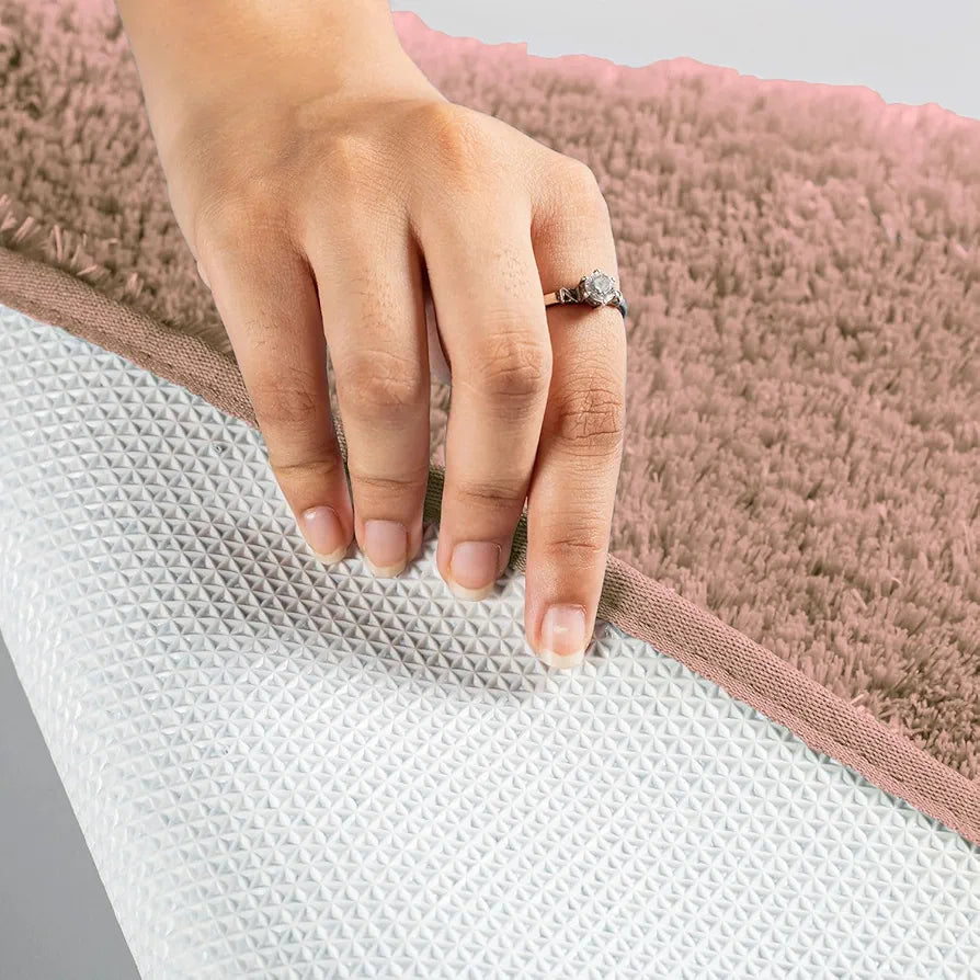 Luxe Home International Microfiber Bath Mat Super Soft Non Slip 60x90 cm Colour Peach