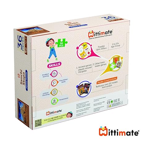Mittimate Sanchi Stupa Jigsaw Puzzle Game for Kids Age 4 to 6 Old 36 Pieces Puzzle Toy