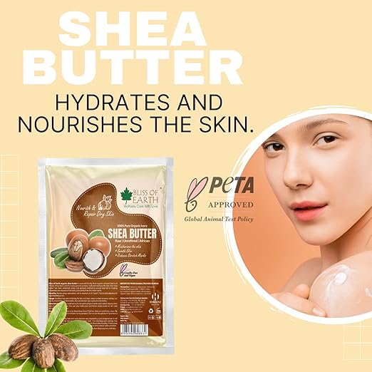 Bliss of Earth Organic Ivory Shea Butter - 100 gms Each (Pack of 2)