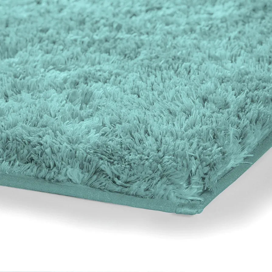 Luxe Home International Microfiber Luxe Home Bath Mat Colour Aqua