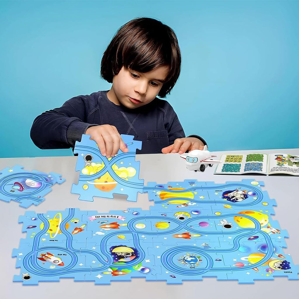 Wembley Puzzle Track Vehicle Play Set for Kids Toddlers