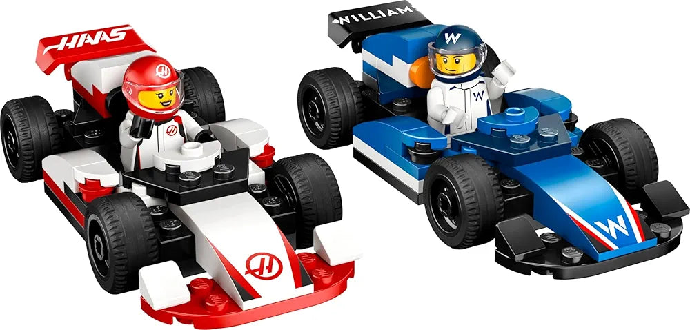 Lego City F1 Williams Racing & Haas F1 Race Cars Vehicle Toy Set 60464 Building Blocks Toys for 4+ Gift for Boys and Girls