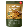 Svasthyaa Roasted Chana Jor Garam Healthy Indian Snack for Kids & Adults | Crispy Channa Namkeen | High Protein, Gluten Free | Vegan Jain Snack with Sea Salt & Hing | No Palm Oil, No Added Sugar | Travel & Office Snack | 220g - Pack of 1