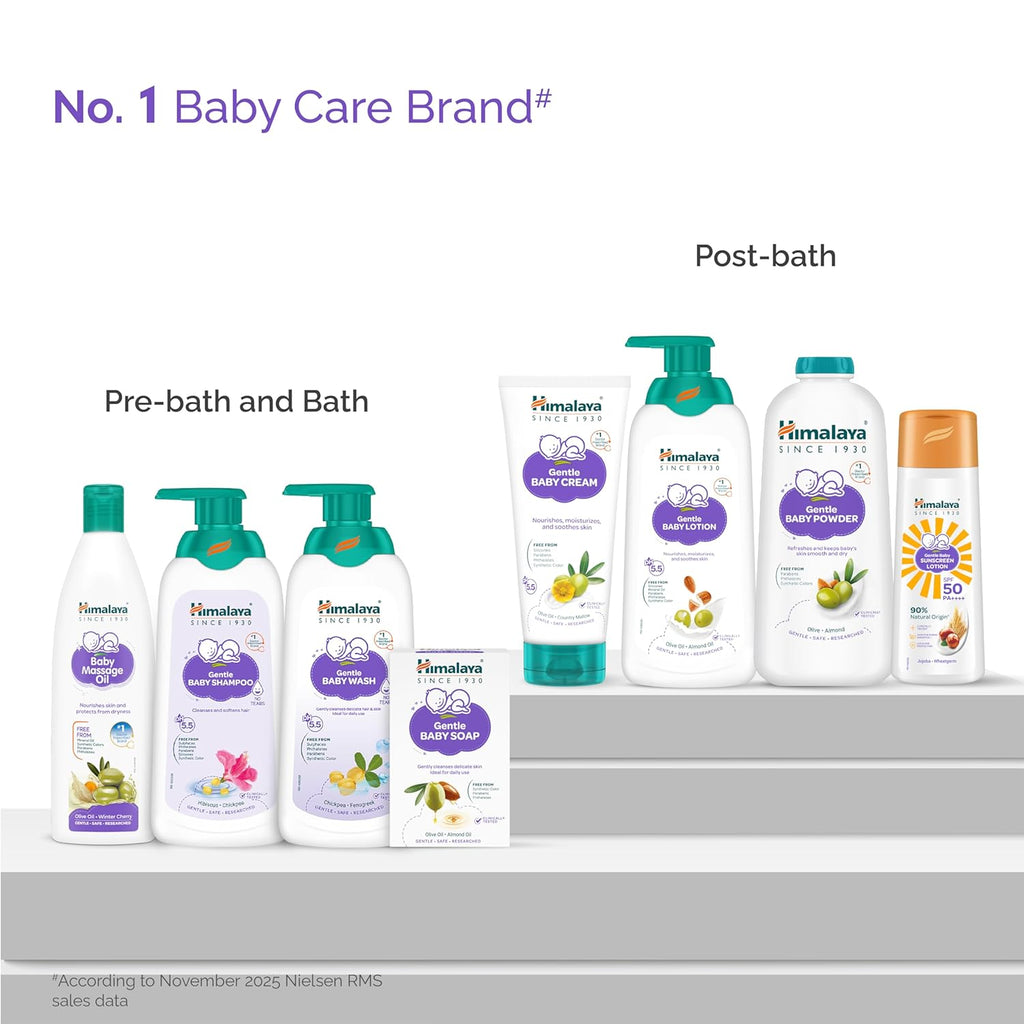 Himalaya Gentle Baby Sunscreen Lotion 100ml | SPF 50 PA++++ | UVA & UVB Broad Spectrum Protection For All Skin Types | With Jojoba Oil & Vitamin E | Non-Greasy, No White Cast|