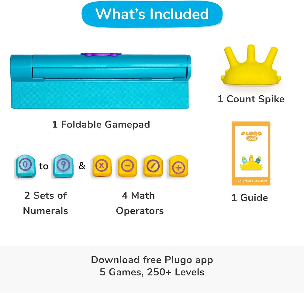 Playshifu Stem Wiz Pack AR-Powered Toy with Count and Link Kit for Kids Math Puzzles Challenges Fun Learning, Interactive Game