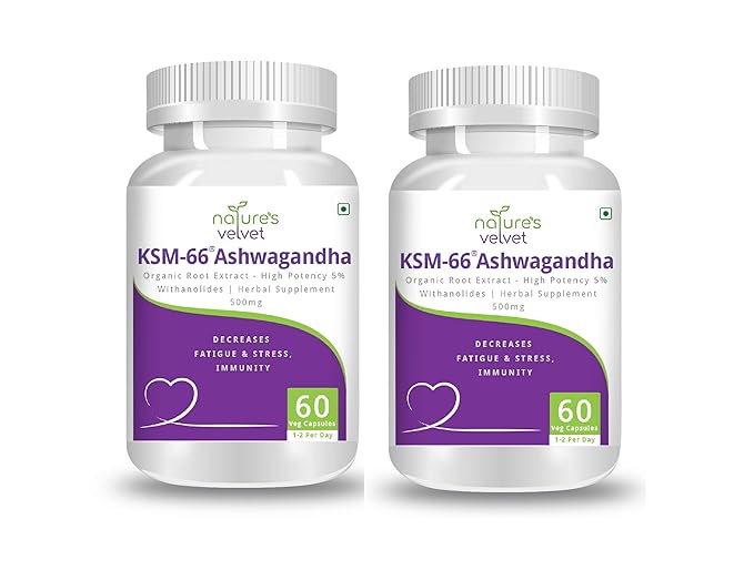 Nature's Velvet Ksm 66 Ashwagandha - 60 caps