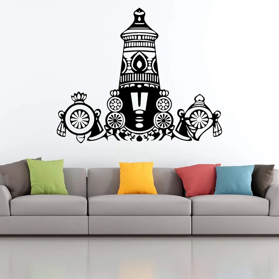 StickMe God Tirupathi Balaji Wall Sticker -SM384 -Self-Adhesive