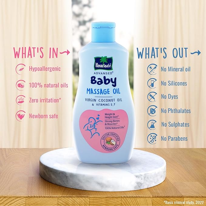 Parachute Advansed Baby Massage Oil for New Born - 200 ml