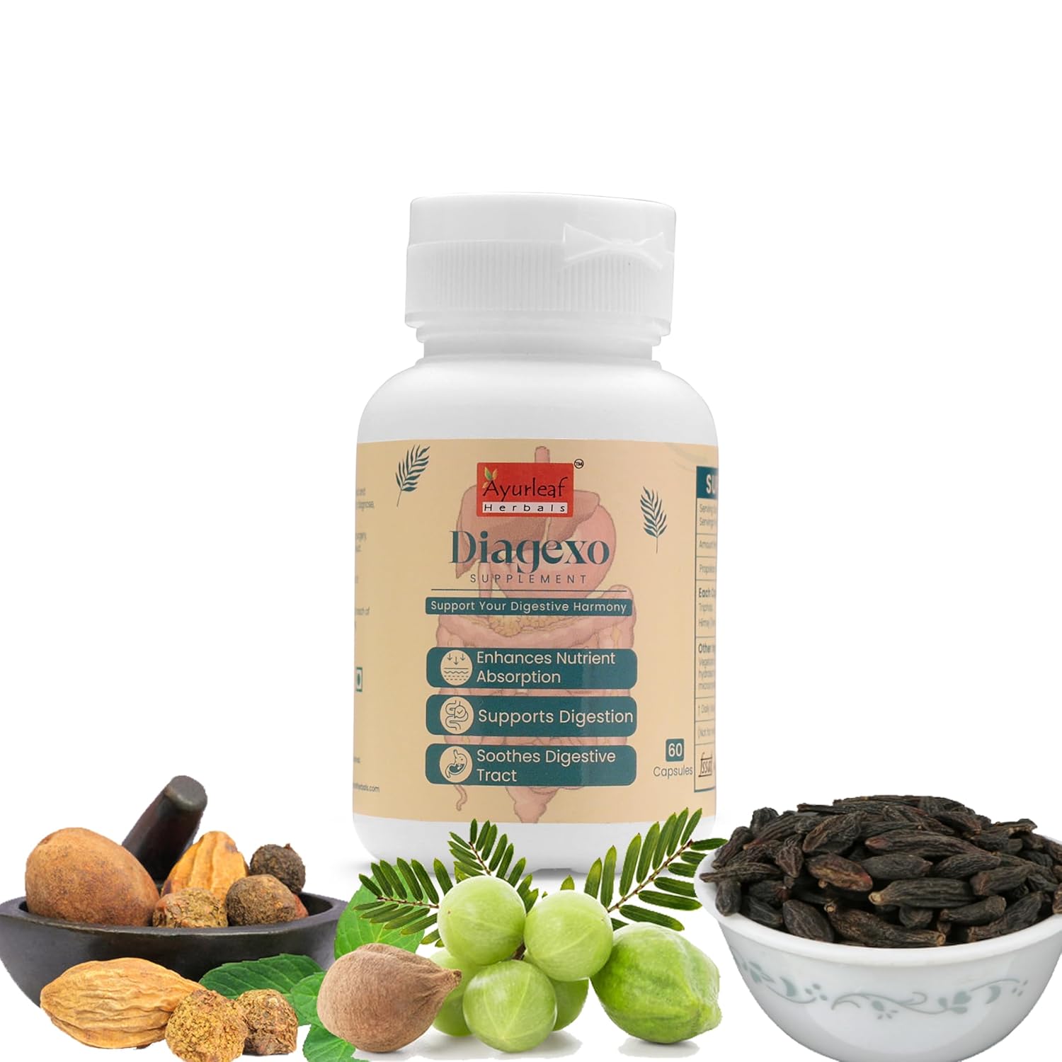 Ayurleaf Herbals - Diagexo Extract Blended Capsules 300 Mg | 60 Veggie Capsules for Men and Women